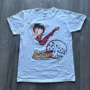 Vintage 90s Betty Boop High Roller Dice Graphic Tee Shirt Mens Size Medium